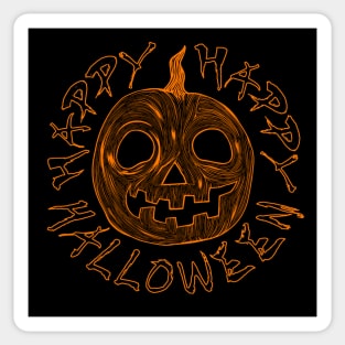 Happy Halloween Jack O Lantern Sticker